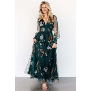 Baltic Born Layla Tulle Maxi Dress | Deep Topaz Floral Size MM